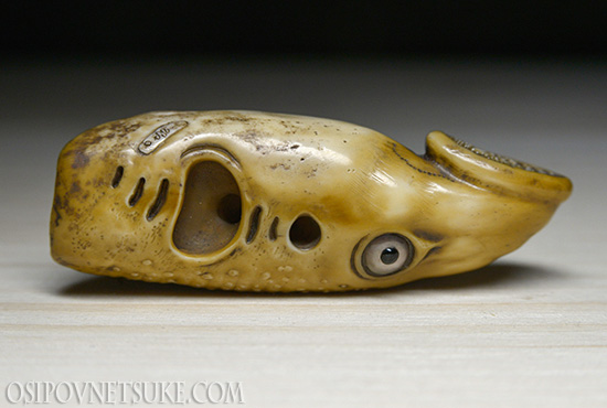 The Yatsumeunagi (Lamprey Fish) Head Netsuke